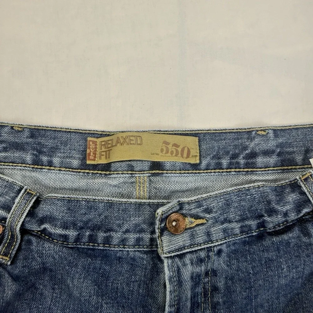 Levi's 550 Carpenter Jeans Mens Size 36x34 Relaxed Fit Utility Denim Workwear